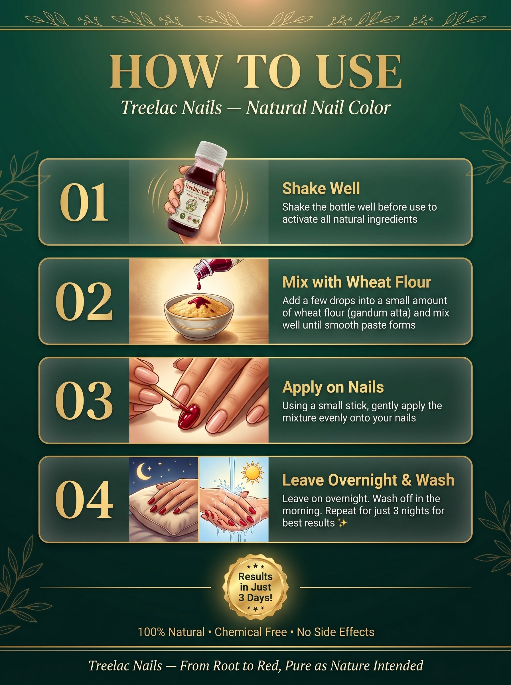 Treelac Nails — Natural Botanical Nail Color | 100% Chemical Free Red Tint
